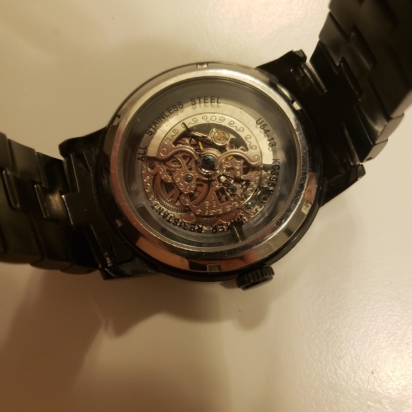 Men's Kenneth Cole Black Automatic Steel Watch KC3 - Picture 2 of 3